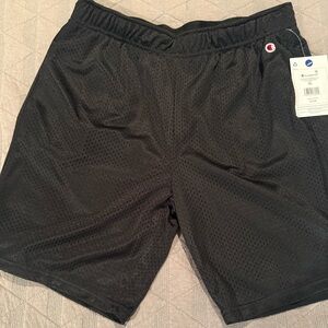 Champion Black Mesh Athletic Shorts with Small Logo Youth XL